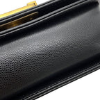 Chanel Chain Shoulder Bag Boy Small Quilted CC Logo Boy Black — view 7