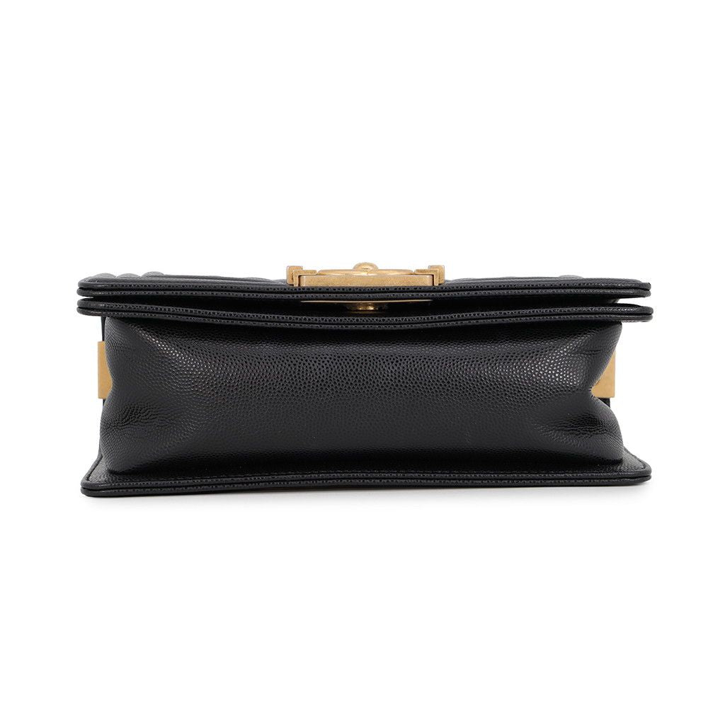 Chanel Chain Shoulder Bag Boy Small Quilted CC Logo Boy Black — view 3