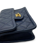 Chanel Chain Shoulder Bag Mini Quilted CC Logo Caviar Leather — view 6