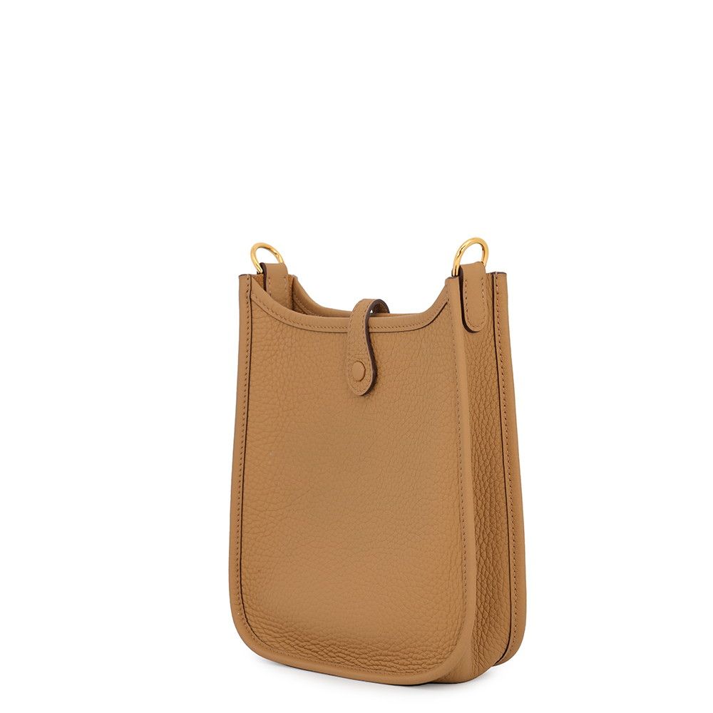 Hermes Shoulder Bag Evelyne TPM 85 Amazon Biscuit Nata Gold Taurillon Clemence — view 2