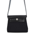 Hermes Shoulder Bag Herbag Zip Mini Black Silver Toilet Ash Vache Hunter