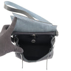Hermes Shoulder Bag Herbag Zip Mini Black Silver Toilet Ash Vache Hunter — view 5