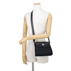 Hermes Shoulder Bag Herbag Zip Mini Black Silver Toilet Ash Vache Hunter — view 4