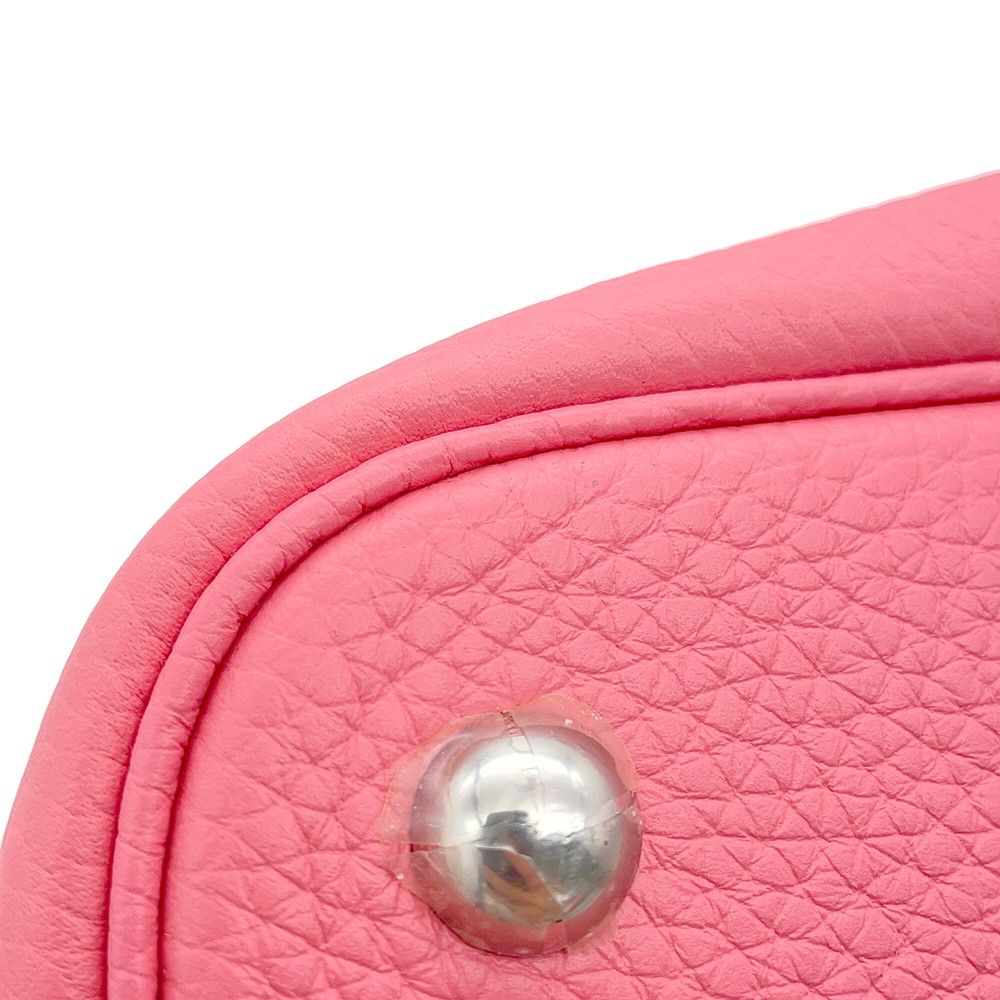 Hermes Bolide 31 Rose Azalea Silver Taurillon Clemence 2-Way Shoulder Bag — view 7