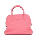 Hermes Bolide 31 Rose Azalea Silver Taurillon Clemence 2-Way Shoulder Bag