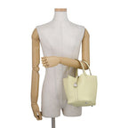 Hermes Picotin Lock PM Jaune Milton Silver Taurillon Clemence Tote Bag — view 4