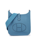 Hermes Shoulder Bag Evelyne 3 23 New Blue Jean Silver Taurillon Clemence
