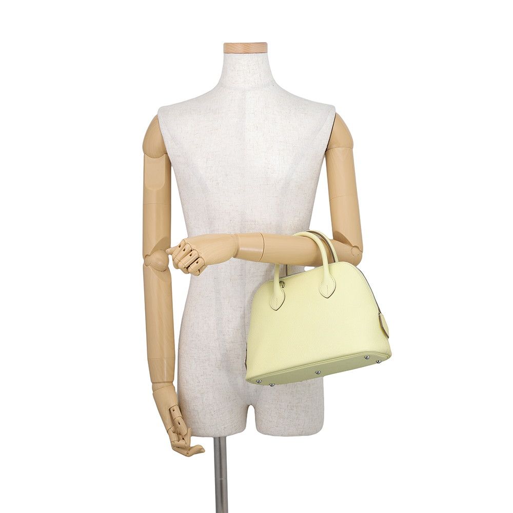 Hermes Bolide 25 Verso Jaune Milton Cles Silver Epsom 2-Way Handbag — view 4