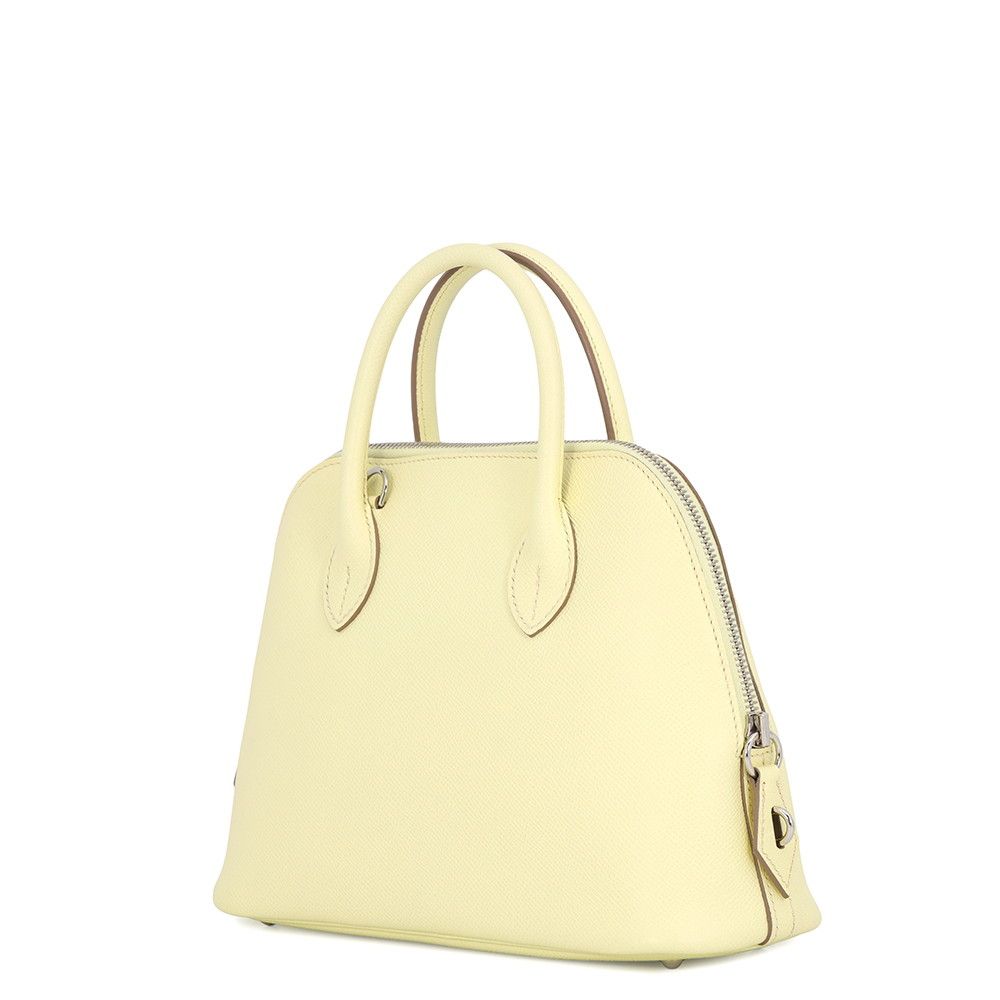 Hermes Bolide 25 Verso Jaune Milton Cles Silver Epsom 2-Way Handbag — view 2