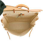 Hermes Shoulder Bag Herbag MM Ecru Natural Silver Toile Ash Vache Hunter — view 5