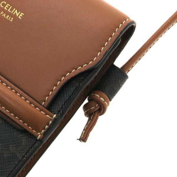 Celine Mobile Pouch Triomphe Canvas &lambskin — view 5