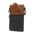 Celine Mobile Pouch Triomphe Canvas &lambskin