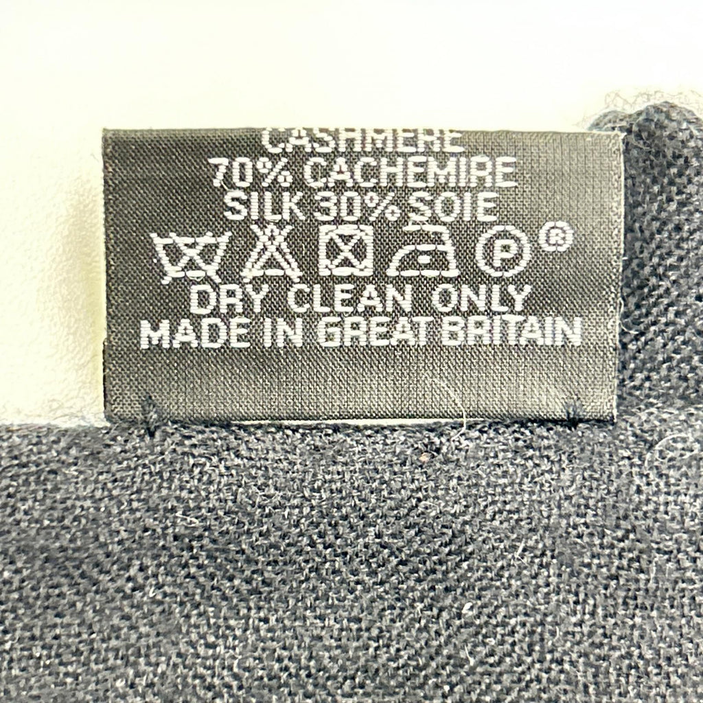 Hermes Navy Cashmere Silk Hose Scarf — view 4