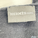 Hermes Navy Cashmere Silk Hose Scarf — view 3