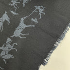 Hermes Navy Cashmere Silk Hose Scarf — view 8
