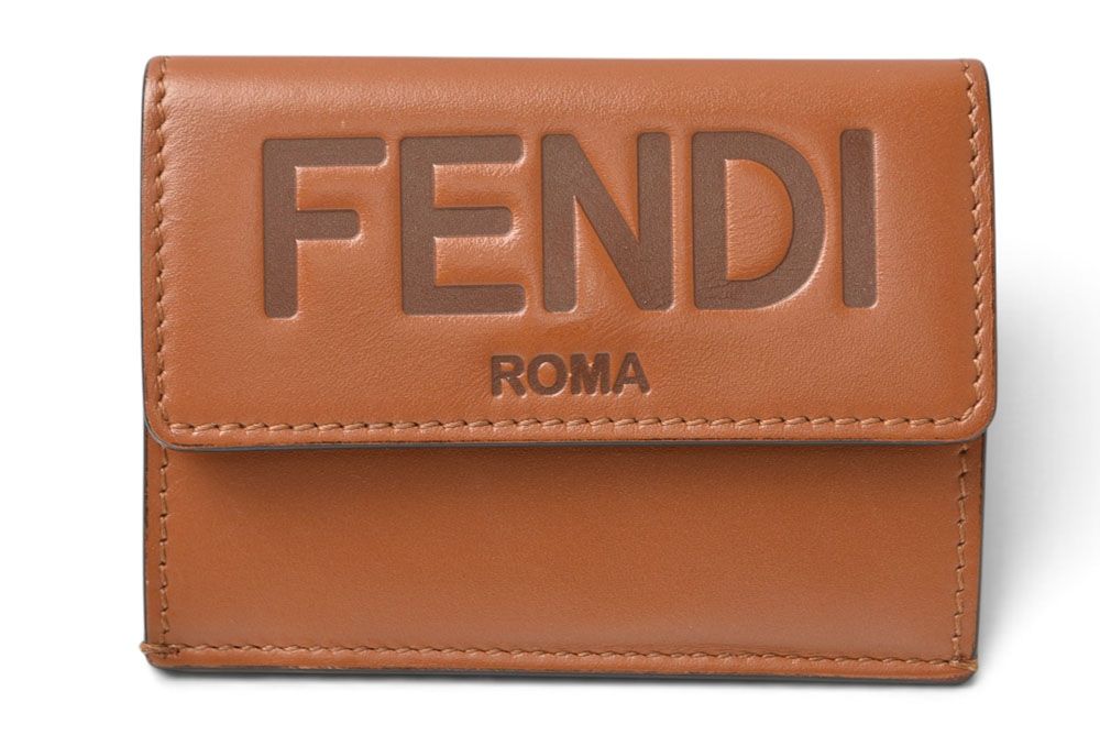 Fendi Wallet Mini Trifold Aayz Soft Leather Brown
