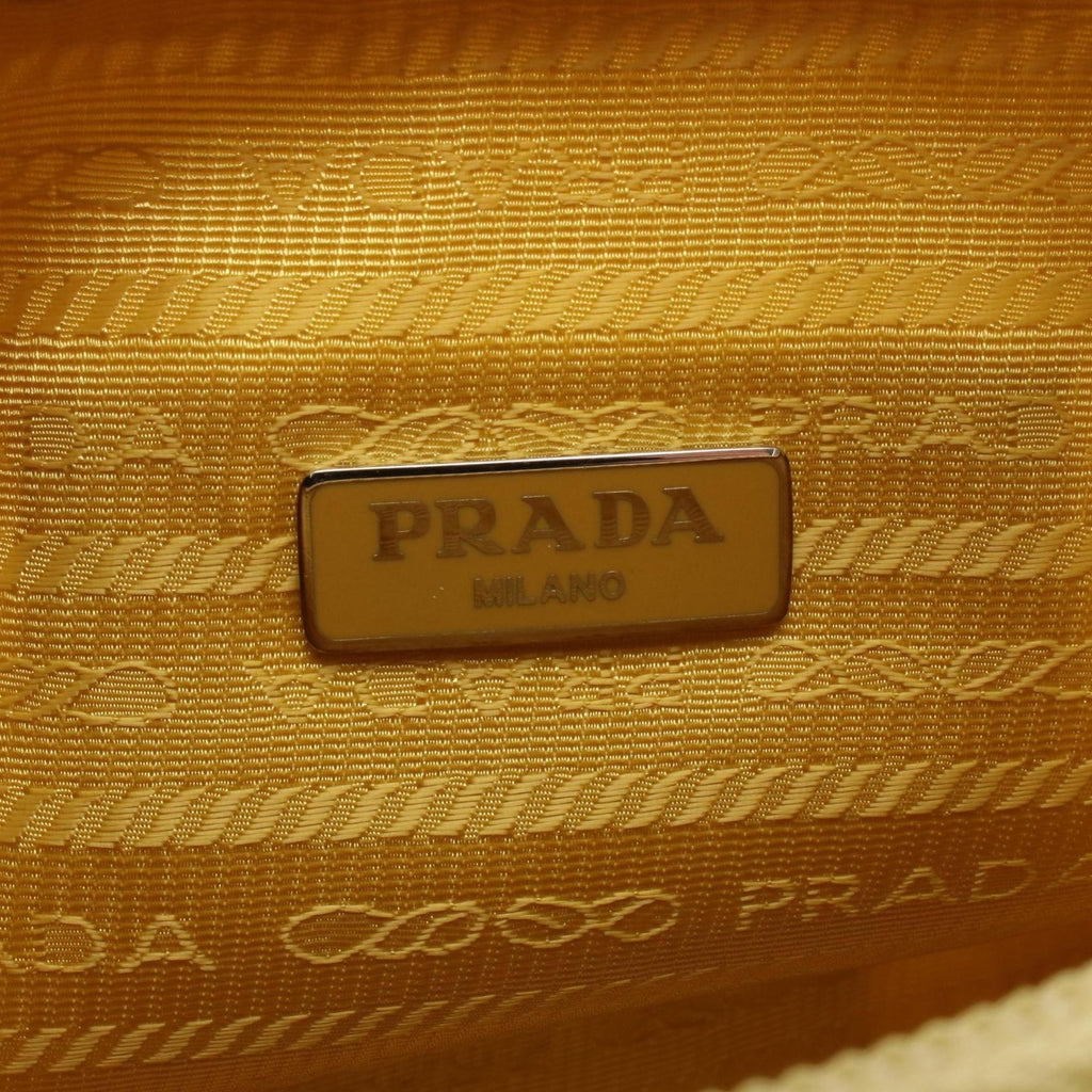 Prada Handbag Re Edition Mini Bag Yellow Nylon — view 4
