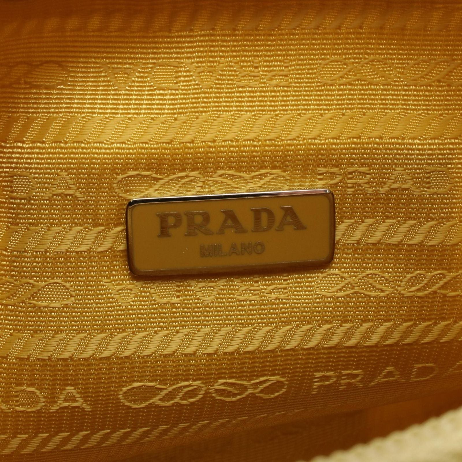 Prada Handbag Re Edition Mini Bag Yellow Nylon — view 4