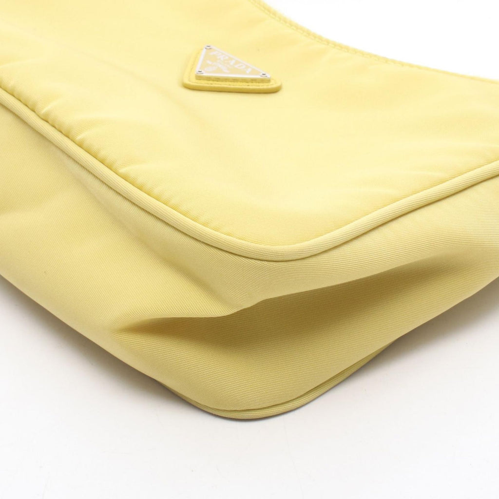 Prada Handbag Re Edition Mini Bag Yellow Nylon — view 7