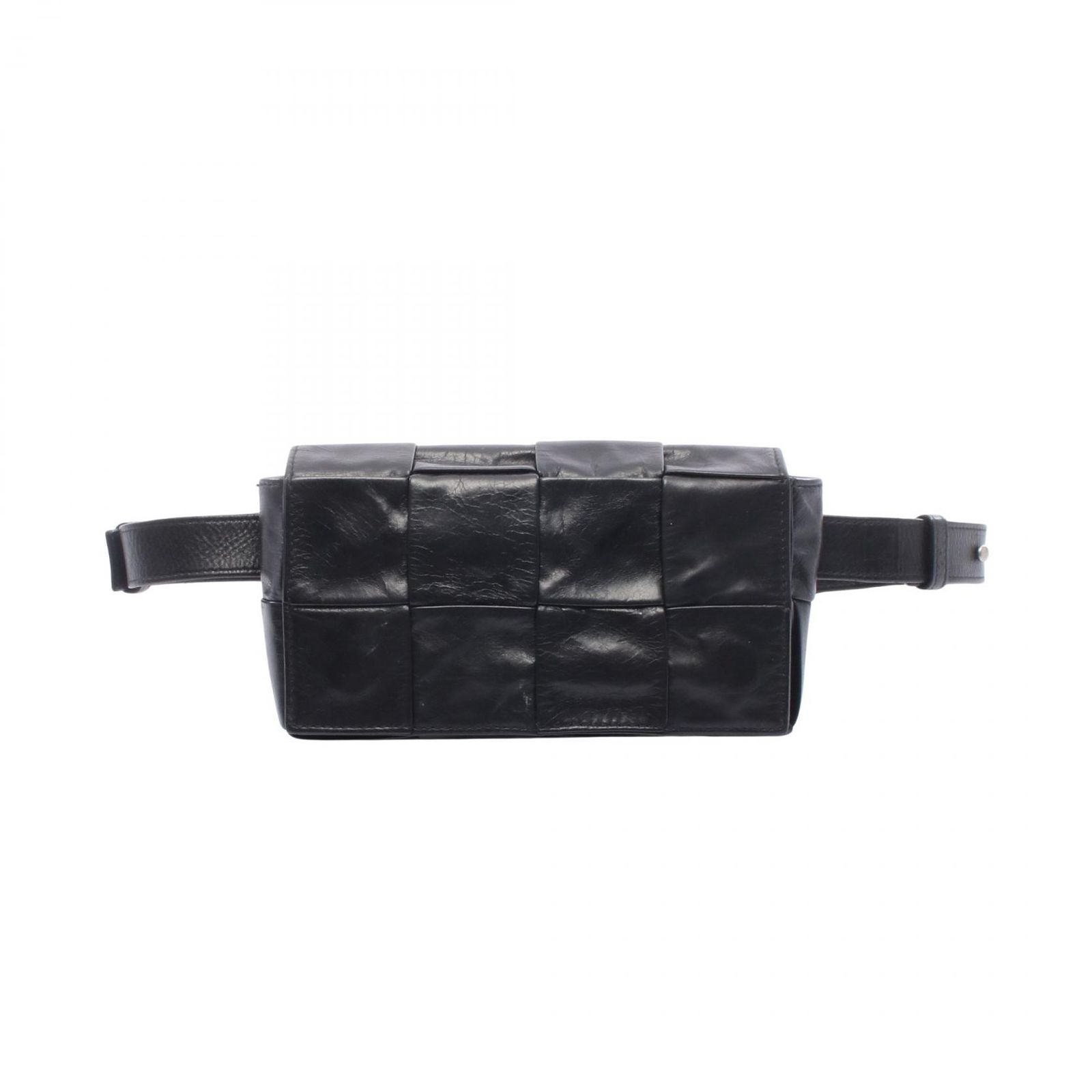 Bottega Veneta Waist Bag Cassette Maxi Intrecciato Black Leather
