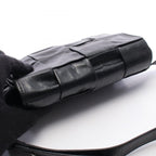 Bottega Veneta Waist Bag Cassette Maxi Intrecciato Black Leather — view 6