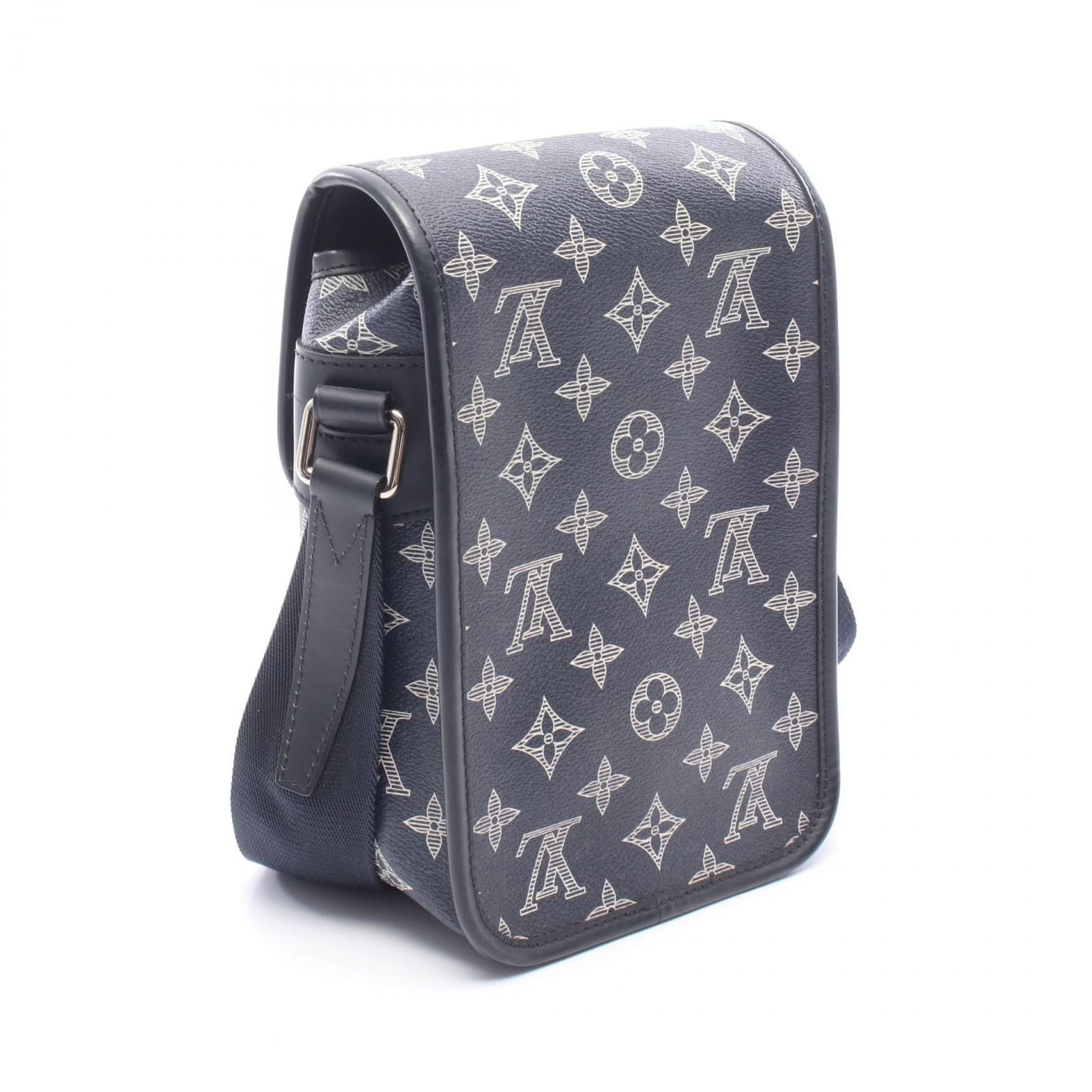 Louis Vuitton Shoulder Bag Messenger BB Navy Canvas Leather — view 2