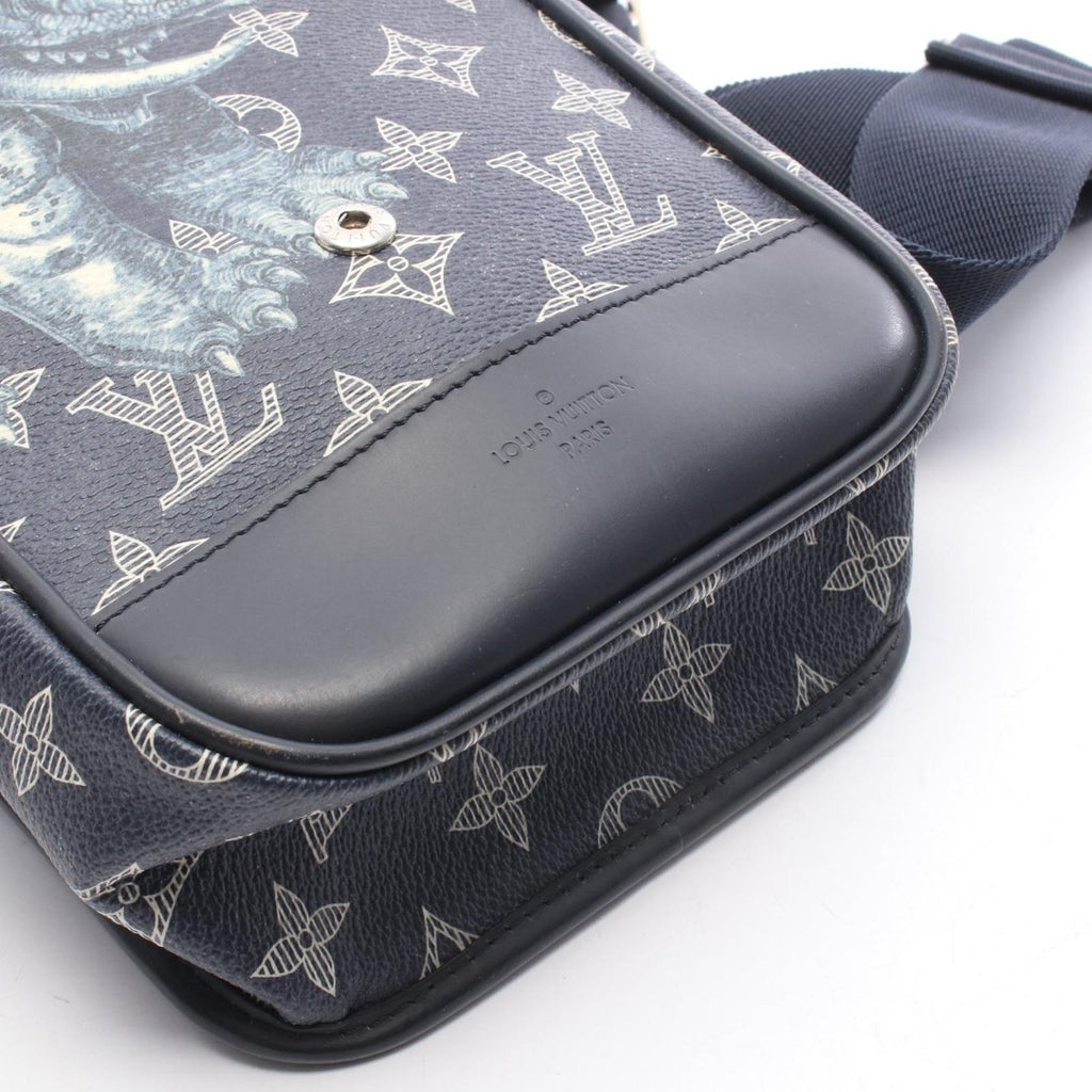 Louis Vuitton Shoulder Bag Messenger BB Navy Canvas Leather — view 6