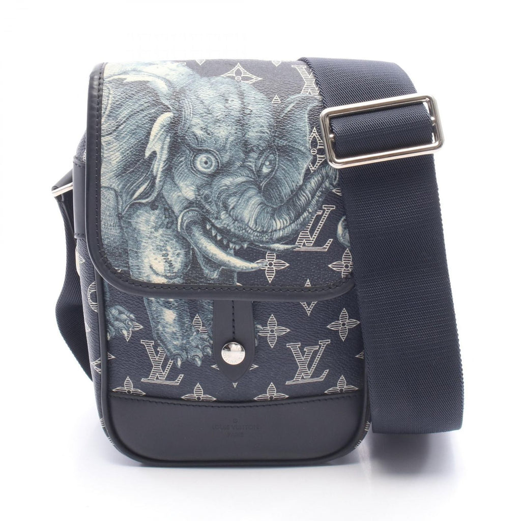 Louis Vuitton Shoulder Bag Messenger BB Navy Canvas Leather