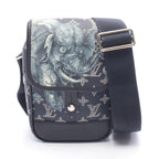 Louis Vuitton Shoulder Bag Messenger BB Navy Canvas Leather