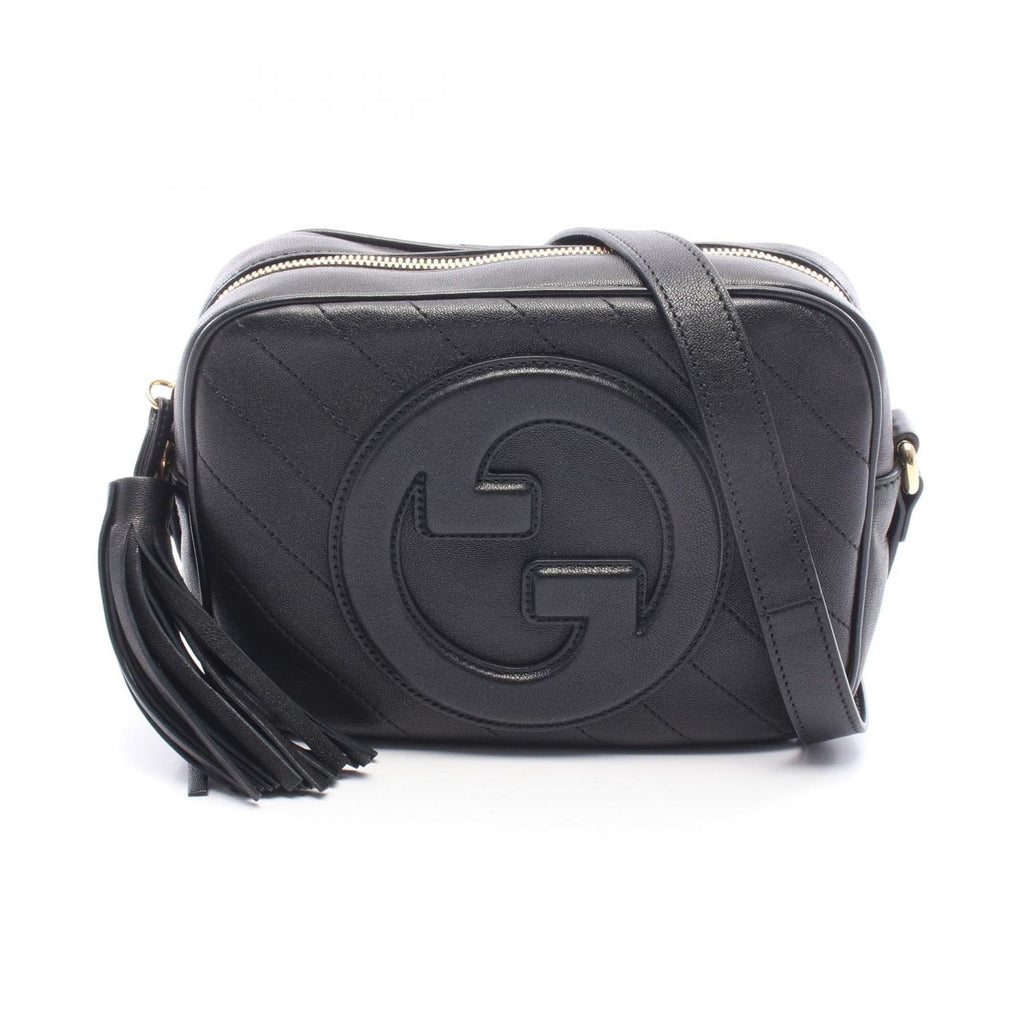 Gucci Shoulder Bag Blondie Black Leather Di Small