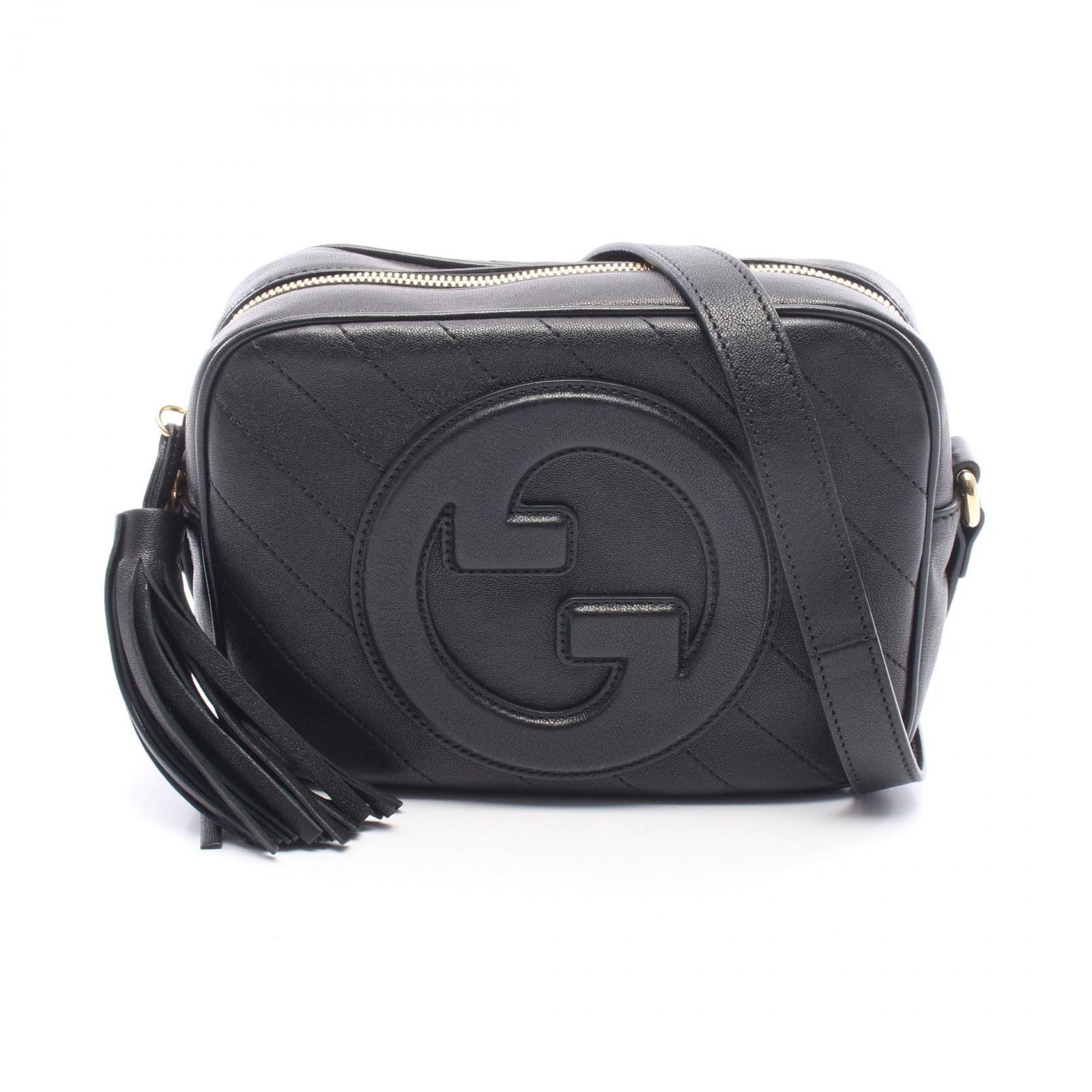 Gucci Shoulder Bag Blondie Black Leather Di Small