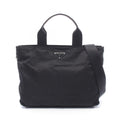 Prada Vela 2-Way Black Nylon Triangle Logo Tote Bag