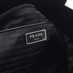 Prada Vela 2-Way Black Nylon Triangle Logo Tote Bag — view 4