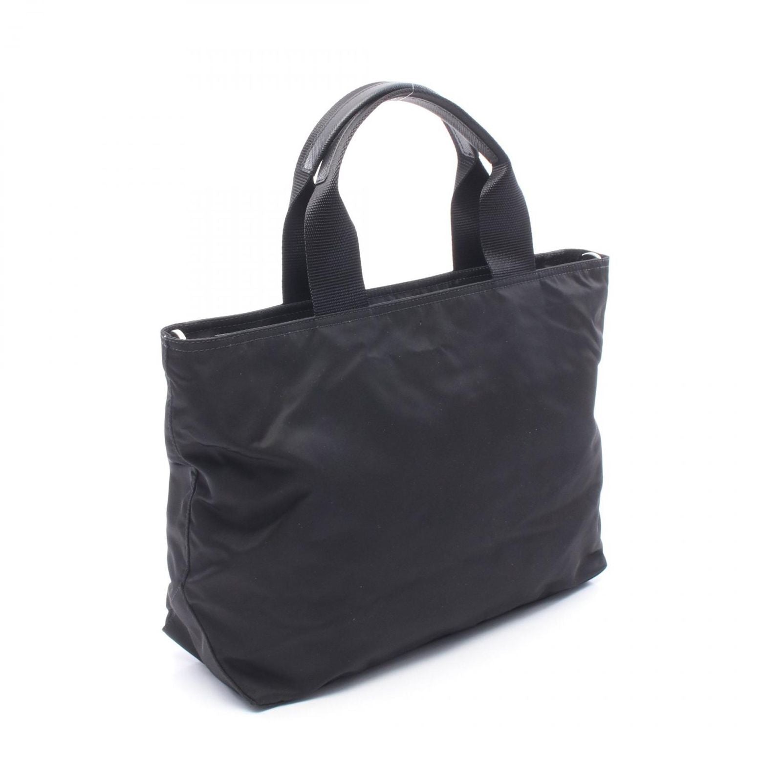 Prada Vela 2-Way Black Nylon Triangle Logo Tote Bag — view 2