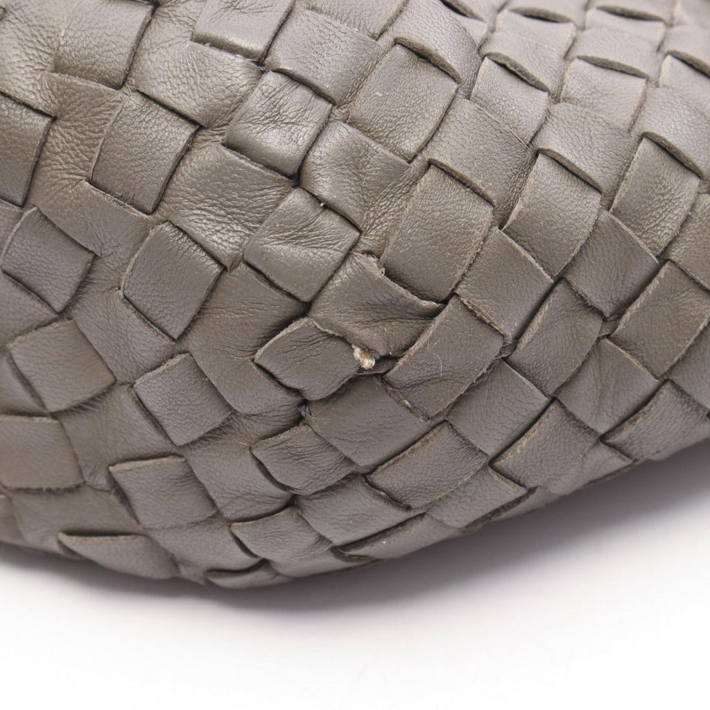 Bottega Veneta Shoulder Bag Intrecciato Gray Leather — view 5