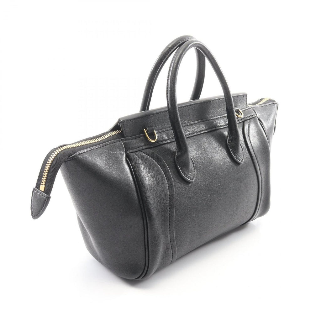 Celine Little Luggage 2-Way Black Leather Handbag — view 2