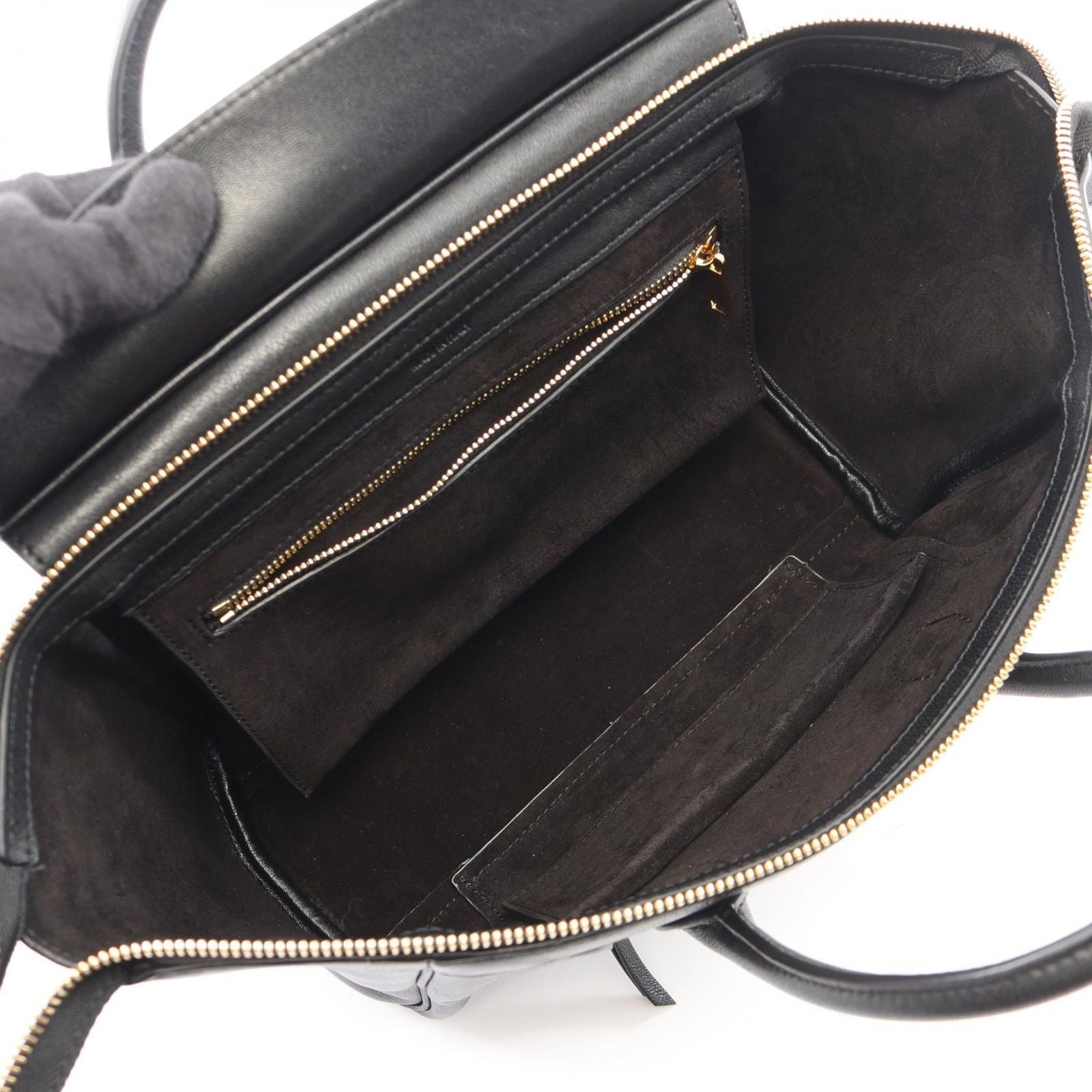 Celine Little Luggage 2-Way Black Leather Handbag — view 3