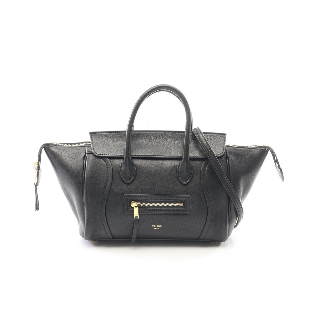 Celine Little Luggage 2-Way Black Leather Handbag