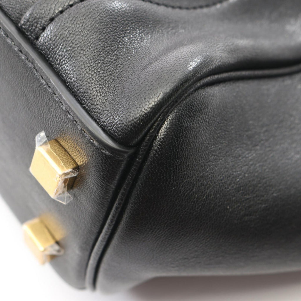Celine Little Luggage 2-Way Black Leather Handbag — view 7