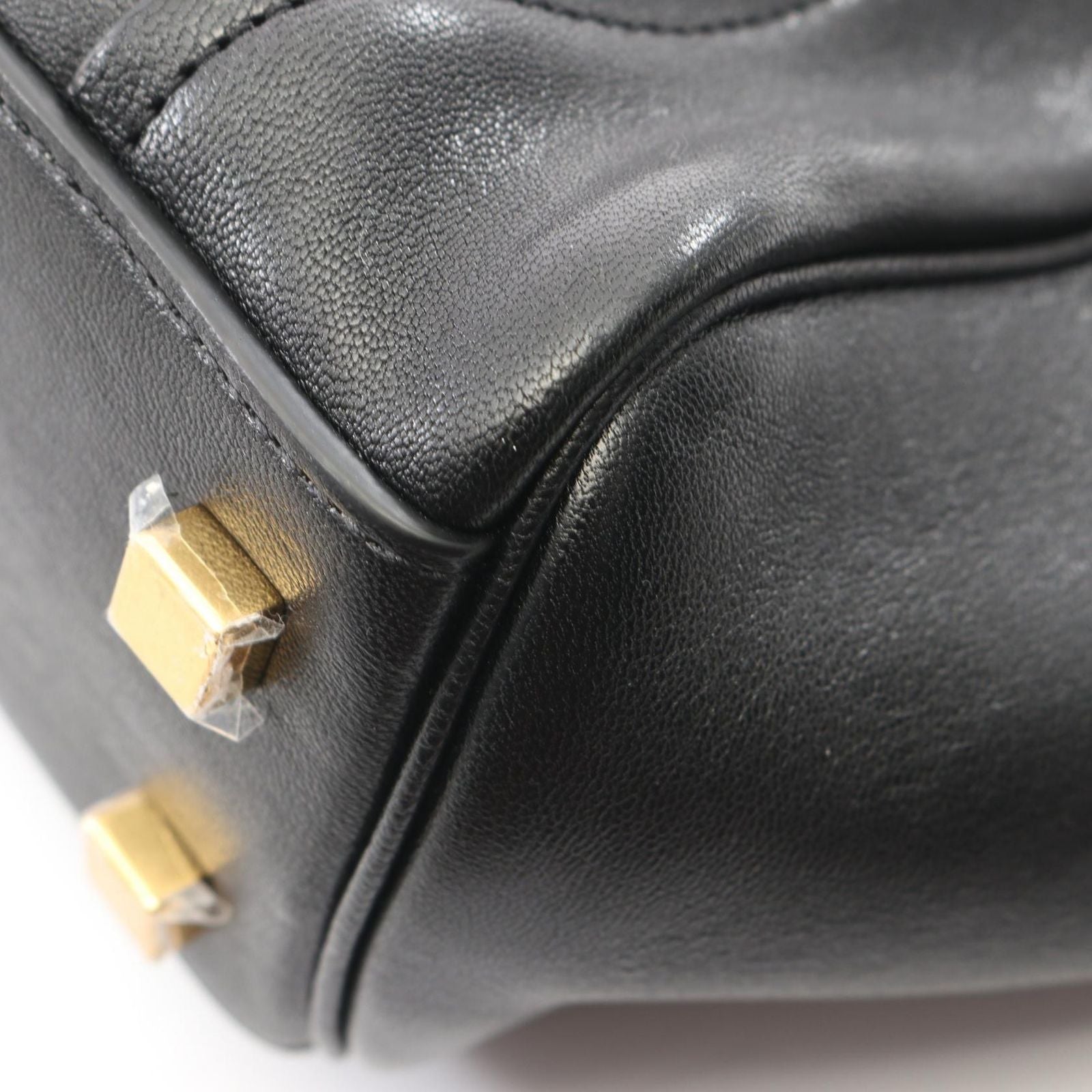 Celine Little Luggage 2-Way Black Leather Handbag — view 7