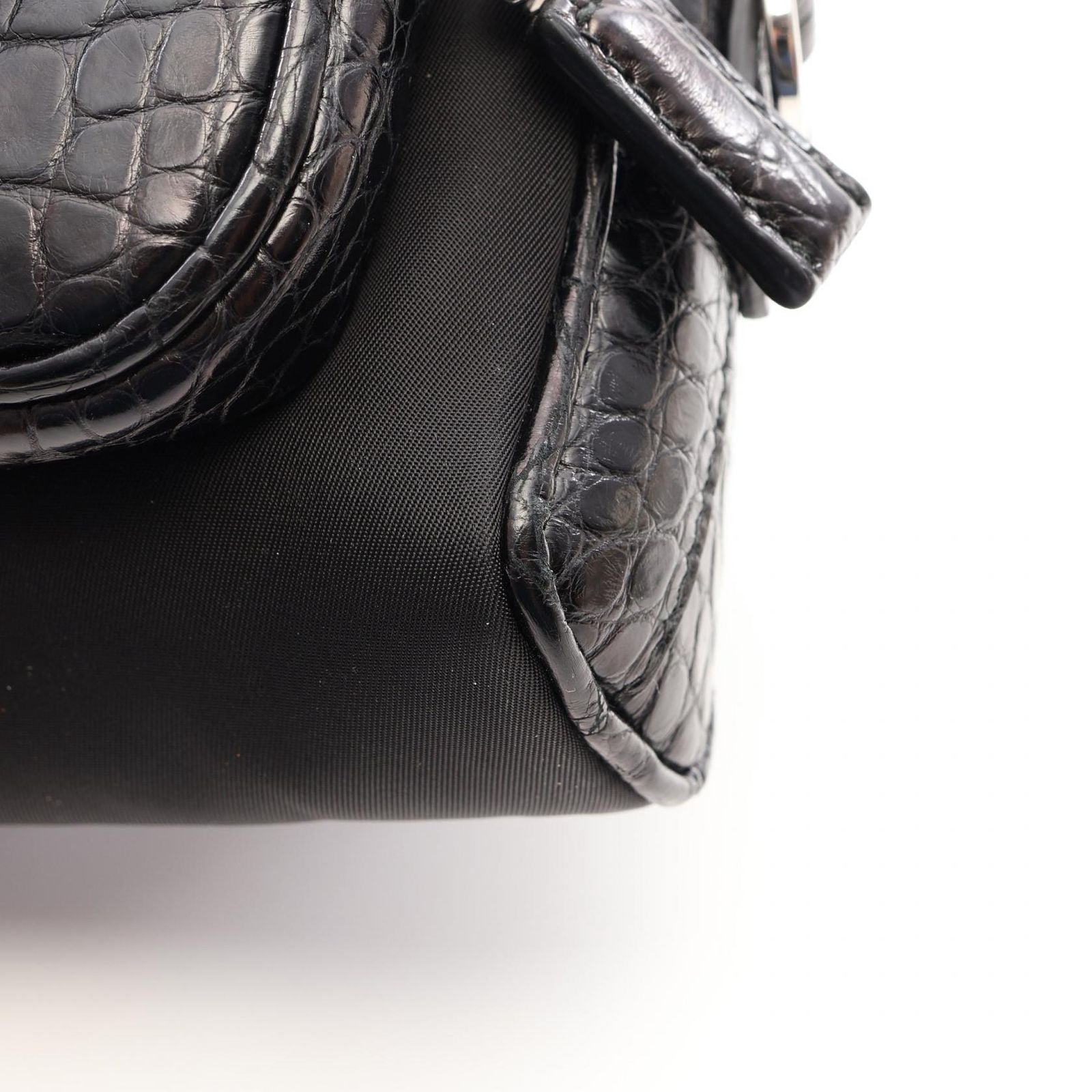 Prada Shoulder Bag Re-Nylon Croco — view 6