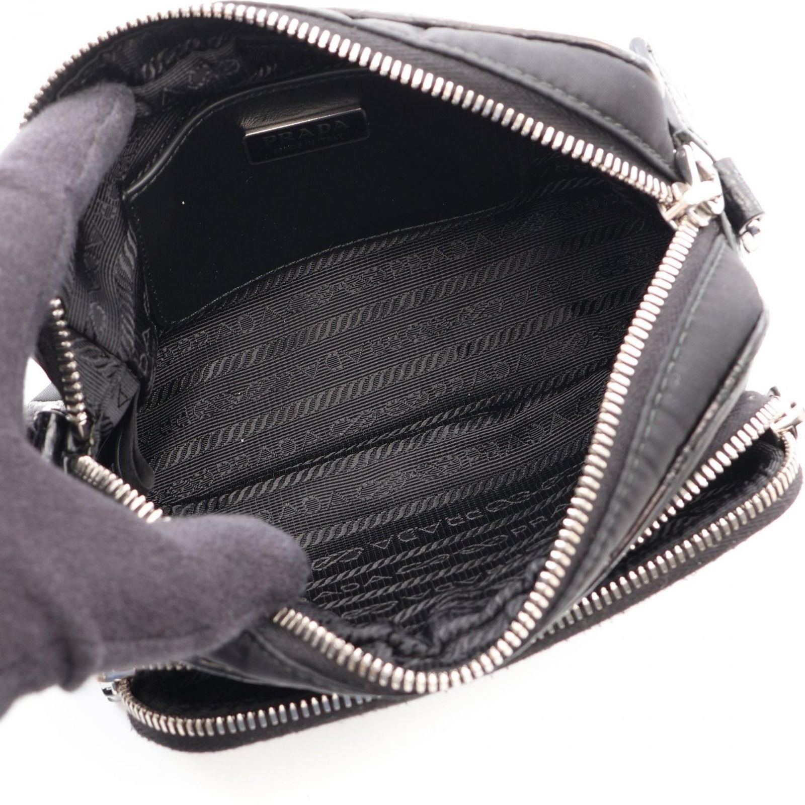Prada Shoulder Bag Re-Nylon Croco — view 3
