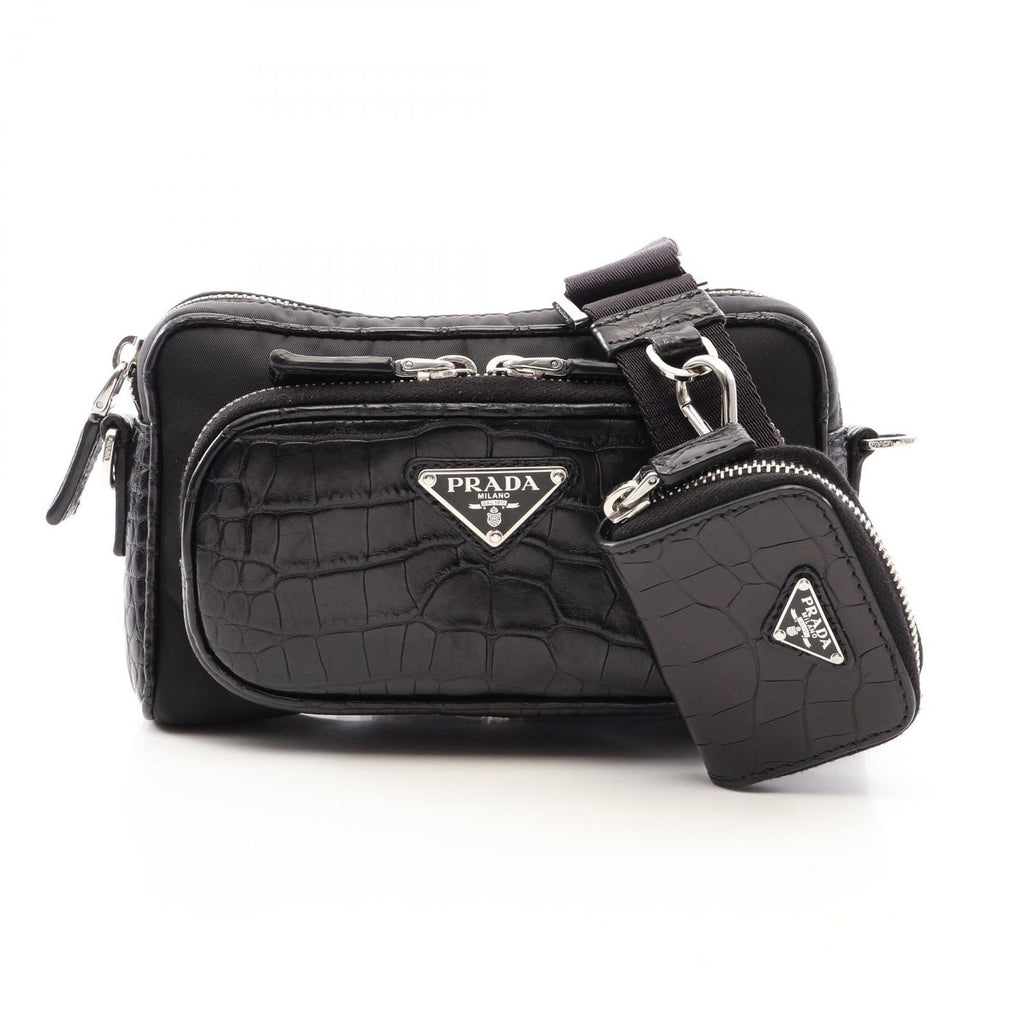 Prada Shoulder Bag Re-Nylon Croco