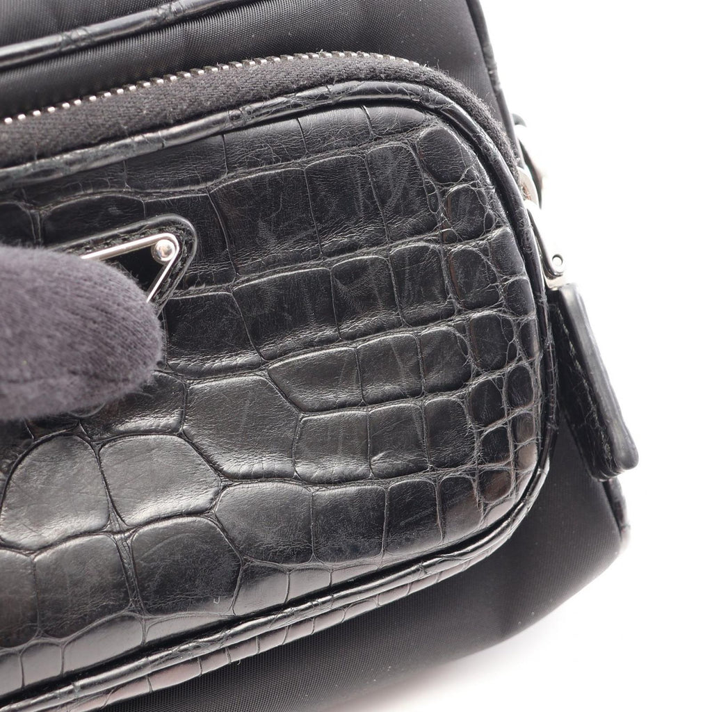 Prada Shoulder Bag Re-Nylon Croco — view 5
