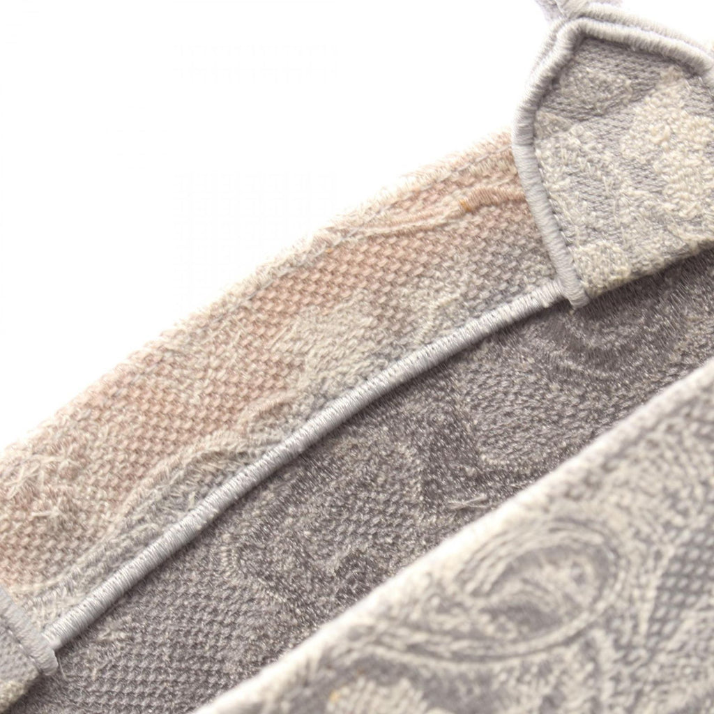 Dior Tote Bag Book Gray White Canvas — view 6