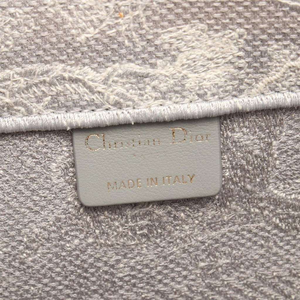 Dior Tote Bag Book Gray White Canvas — view 4