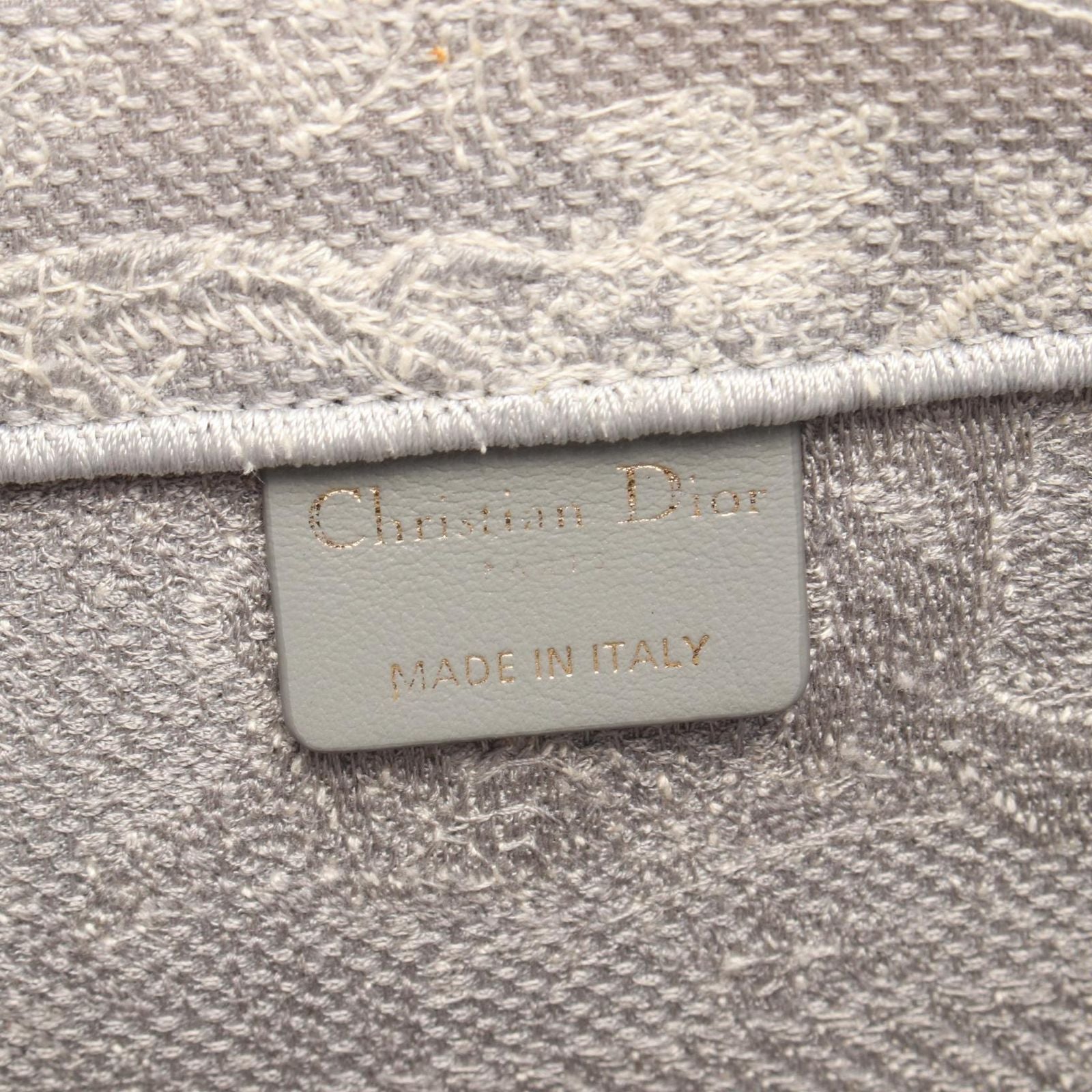 Dior Tote Bag Book Gray White Canvas — view 4