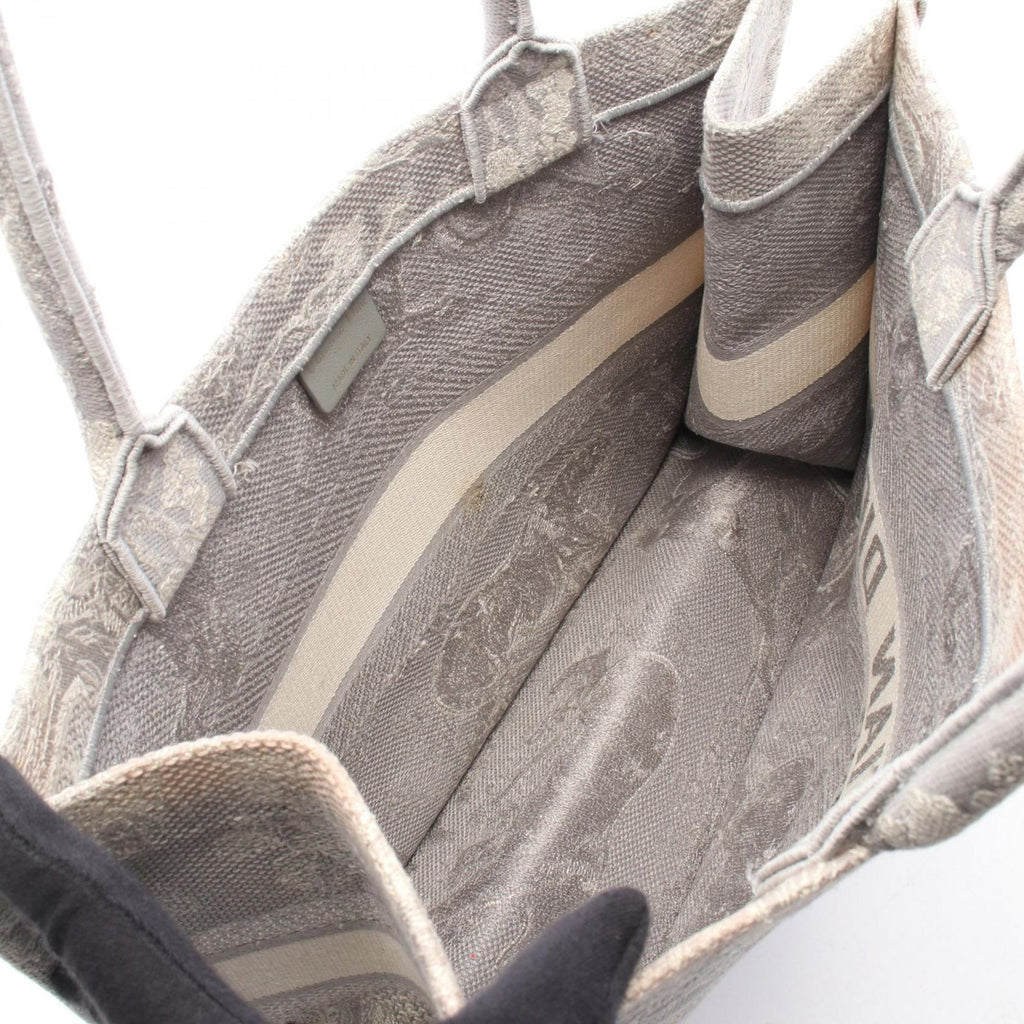 Dior Tote Bag Book Gray White Canvas — view 3