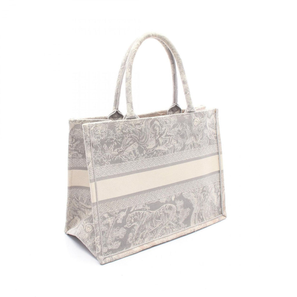 Dior Tote Bag Book Gray White Canvas — view 2