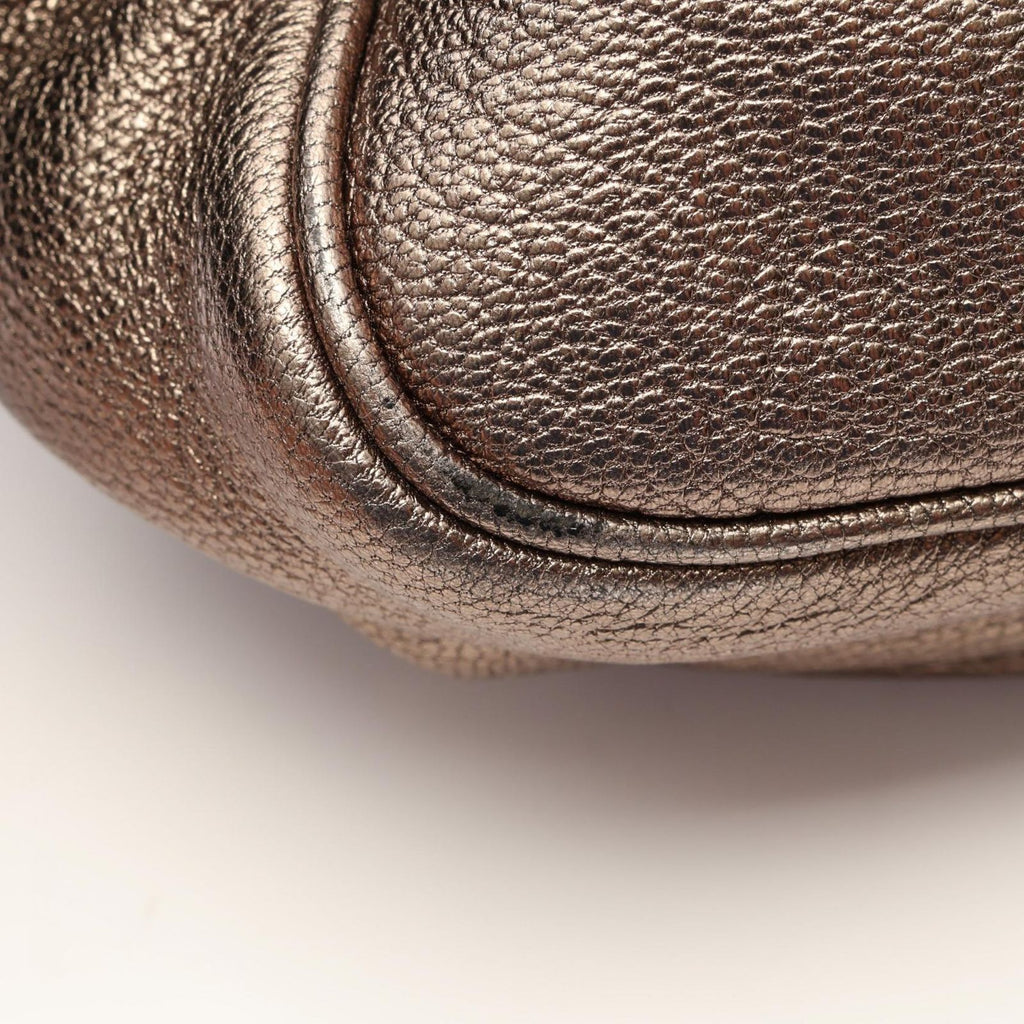 Loewe Shoulder Bag Anagram Metallic Maia 2-Way Champagne Gold Leather — view 6